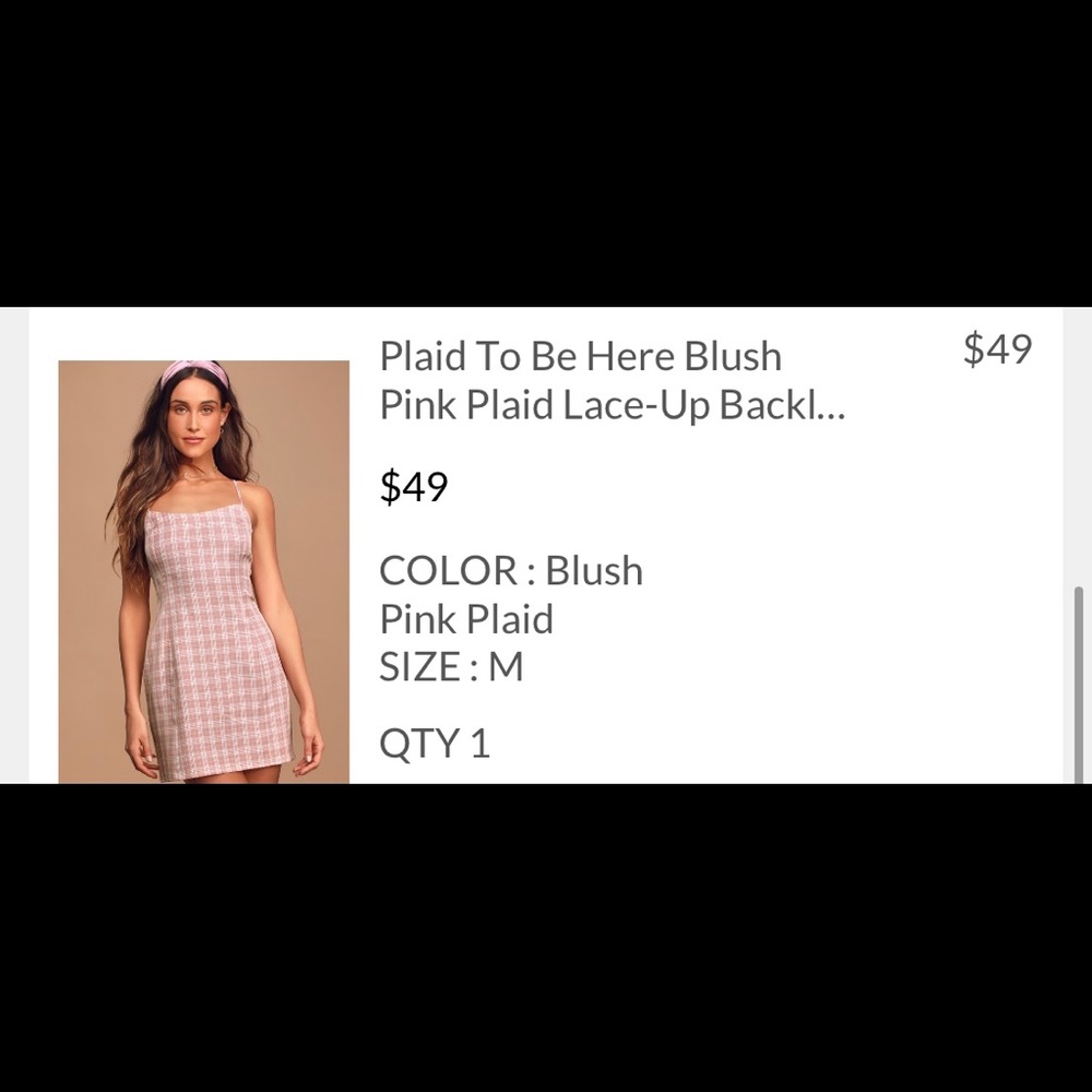 LULU’s plaid pink dress